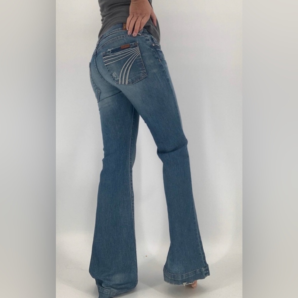 7 For All Mankind DOJO Jeans size 24 Flare Leg 7FAMK Dojo Denim